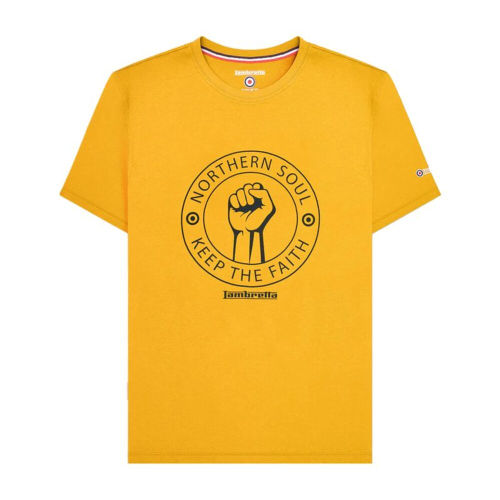 Lambretta Mens Northern Soul T-Shirt / Gold